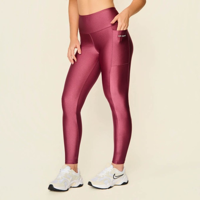 Legging comfort bolso marsala