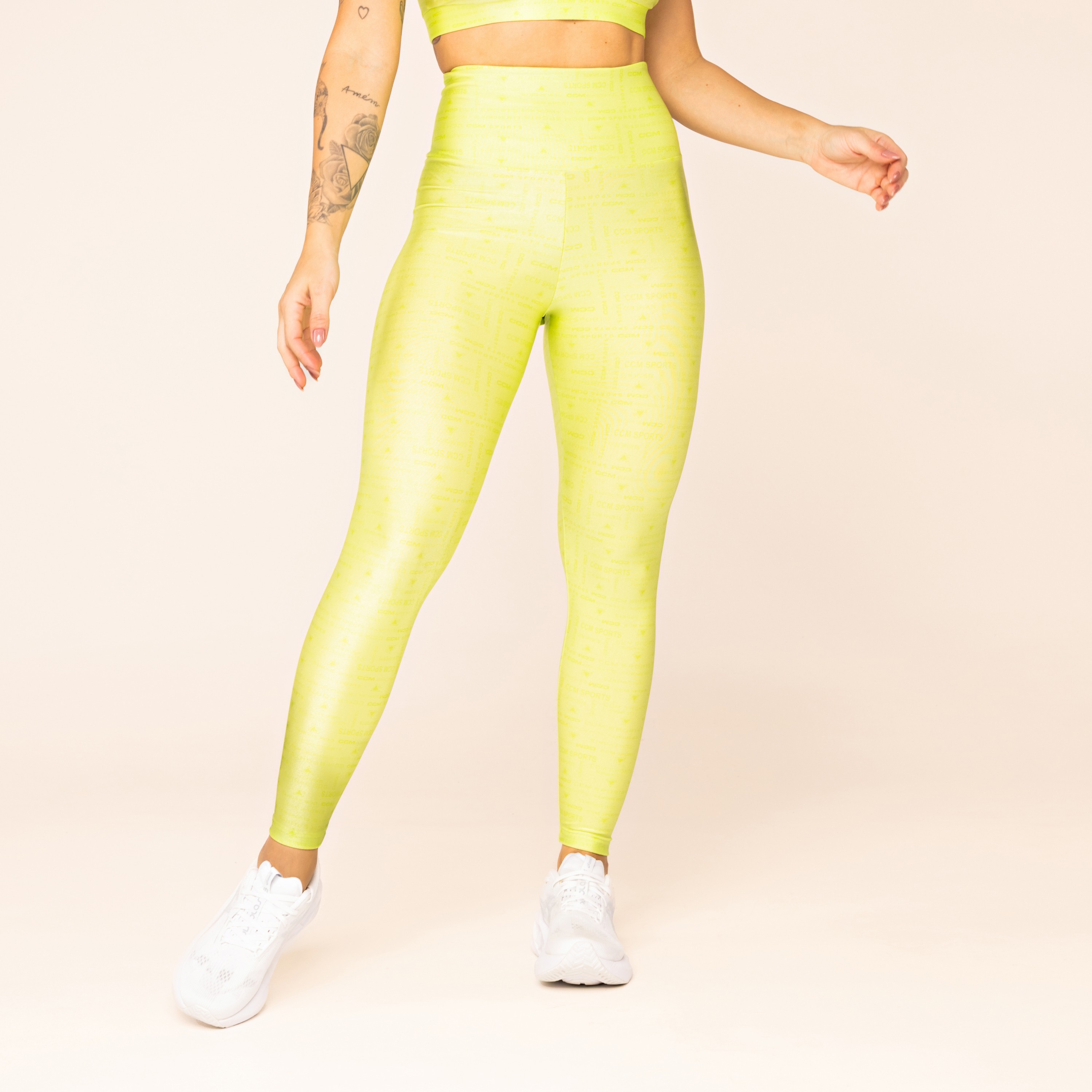 Legging Fitness Comfort Logo Verde Citrus