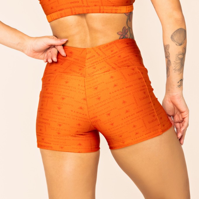 Short Fitness Comfort Logo Páprica
