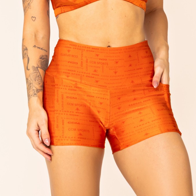 Short Fitness Comfort Logo Páprica