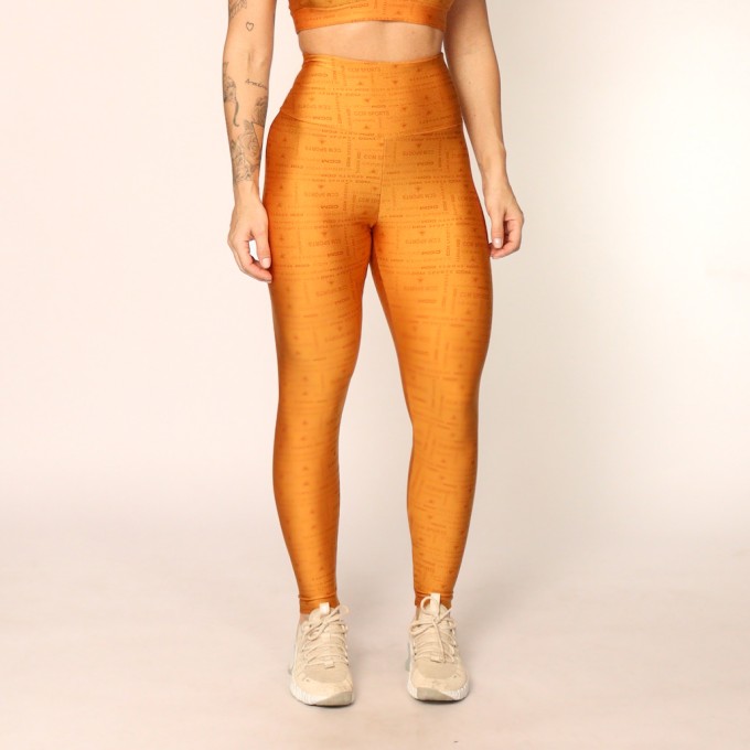 Legging Fitness Confort  Logo Damasco