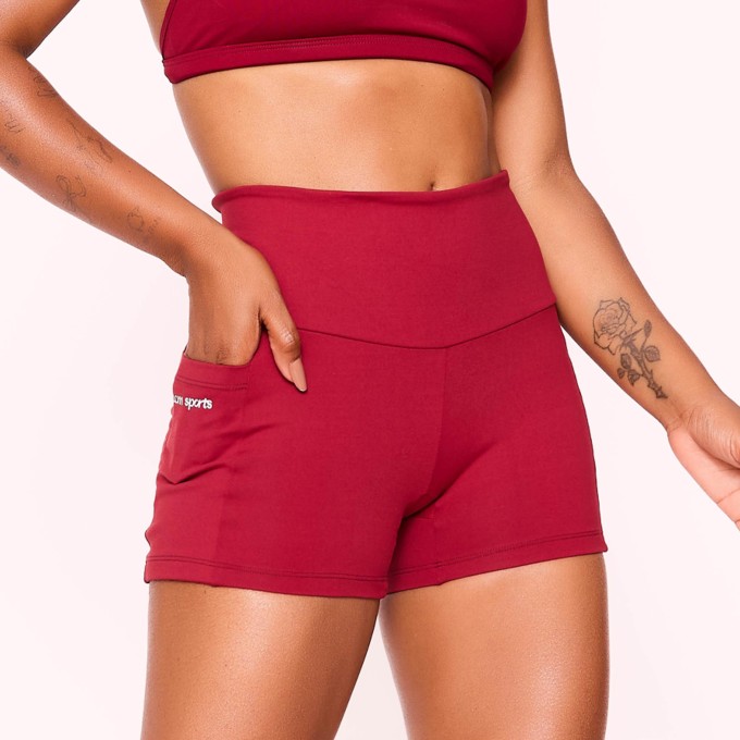 Short Fitness Compress Vinho