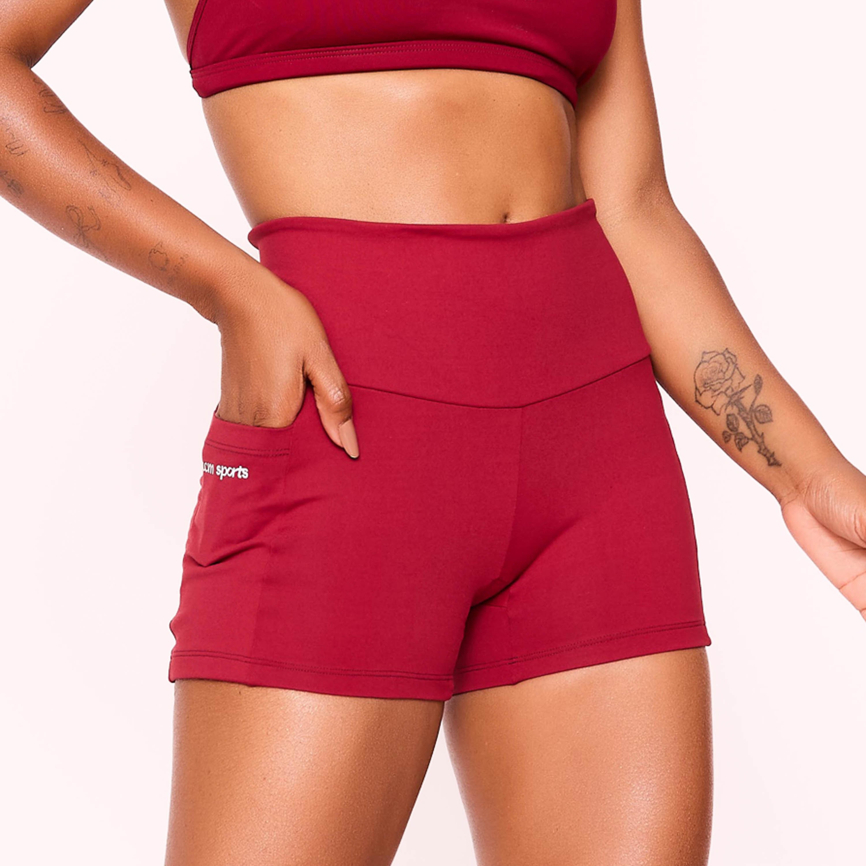 Short Fitness Compress Vinho