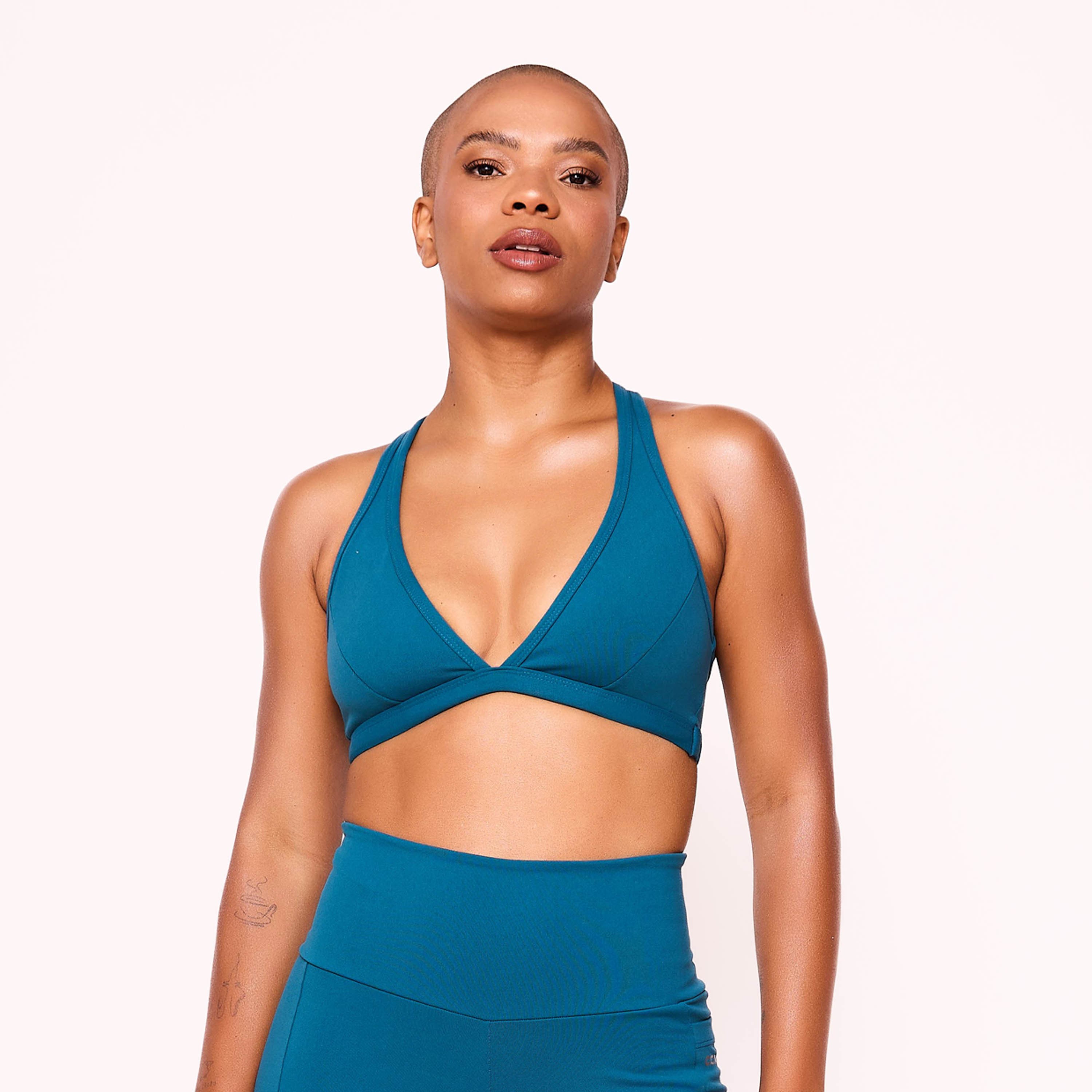 Top Fitness Compress Azul  Petróleo